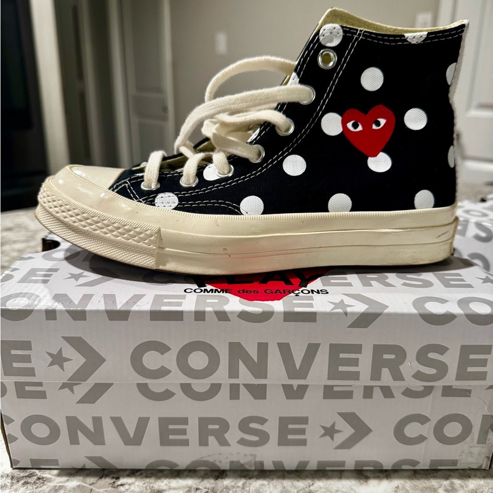 Comme des Garçons x Converse Polka Dot High-Top Sneaker - Black/White/Red